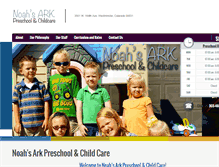 Tablet Screenshot of noahsarkpreschoolandchildcare.com